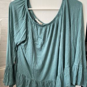 Off the Shoulder Long Sleeve Top